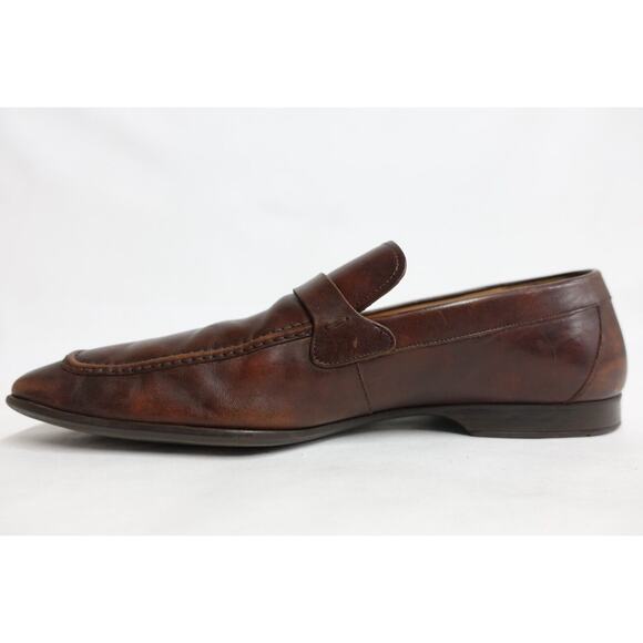 MAGNANNI Men Loafers Lino Strap Penny Size 10.5 M Brown Slip-On Dress Shoes main image 7